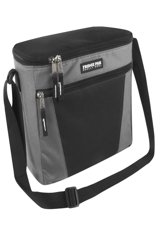 Fridge Pak Insulated Adult Lunch Box & 12 Can Large Capacity Can Cooler Bag (Grey/Black) - Image 4